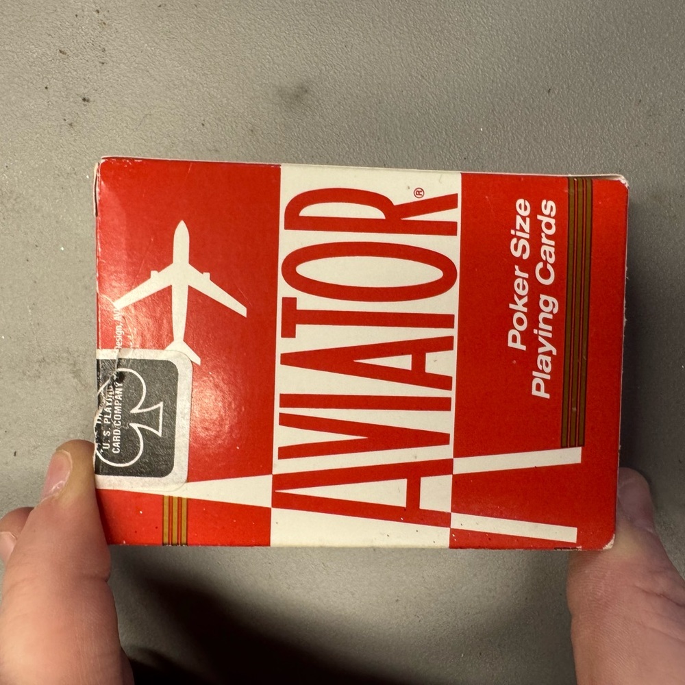 Aviator Red Poker Size Playing Cards